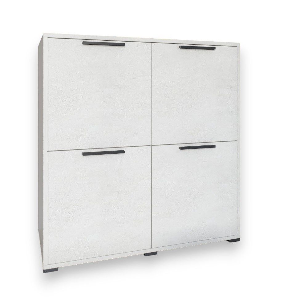Тумба 4 дверна LION Краш 82x43x86 см бетон Style 30814 фото мебель