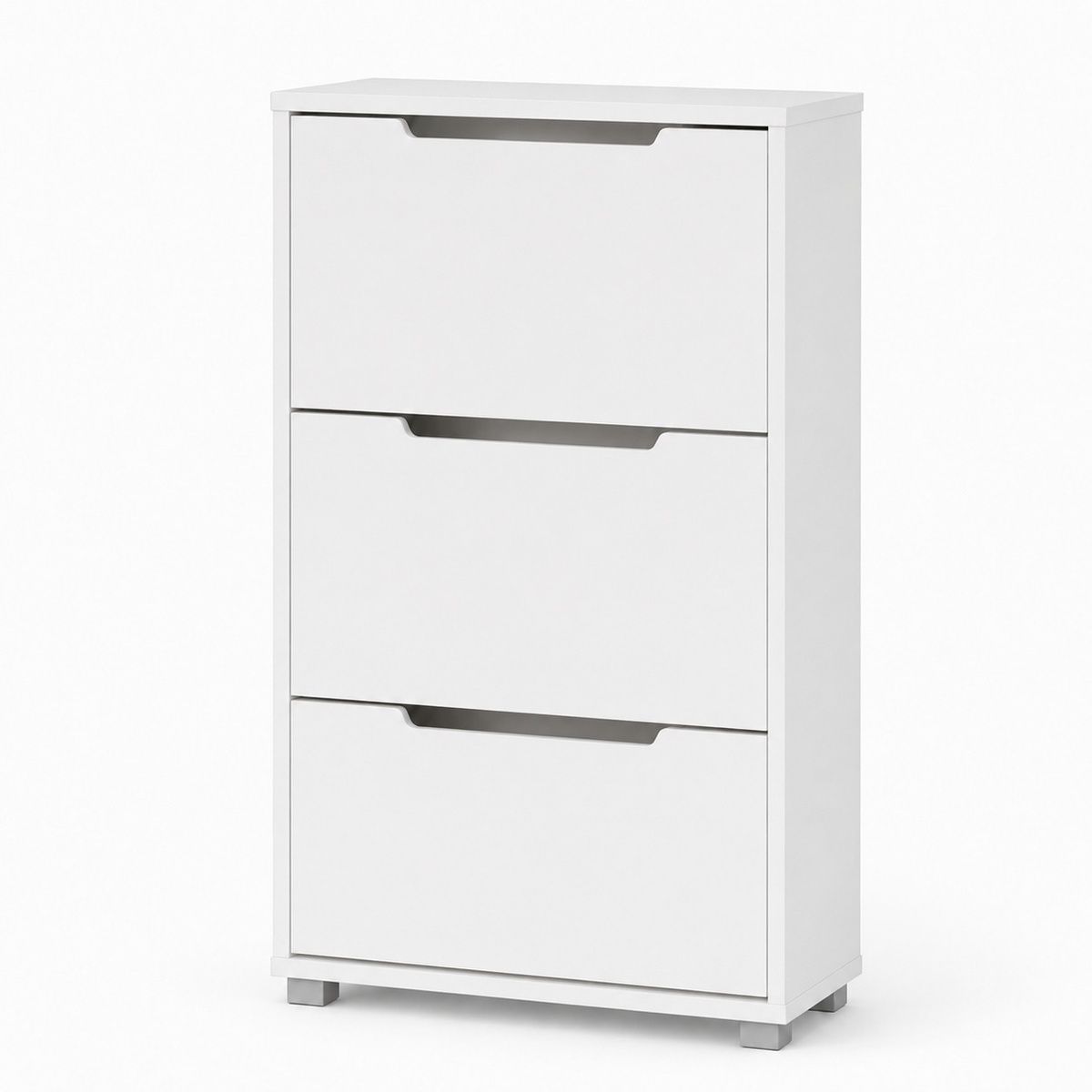 Тумба для взуття з шухлядами LION ТО-2 70,4x28,2x123,4 см німфеа альба (білий) 51644 фото меблі