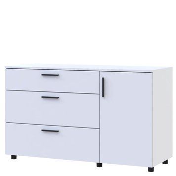 Комод Торн Doros (Дорос) 3Ш/1Д 135х51,6х80 см белый 41510181 фото мебель