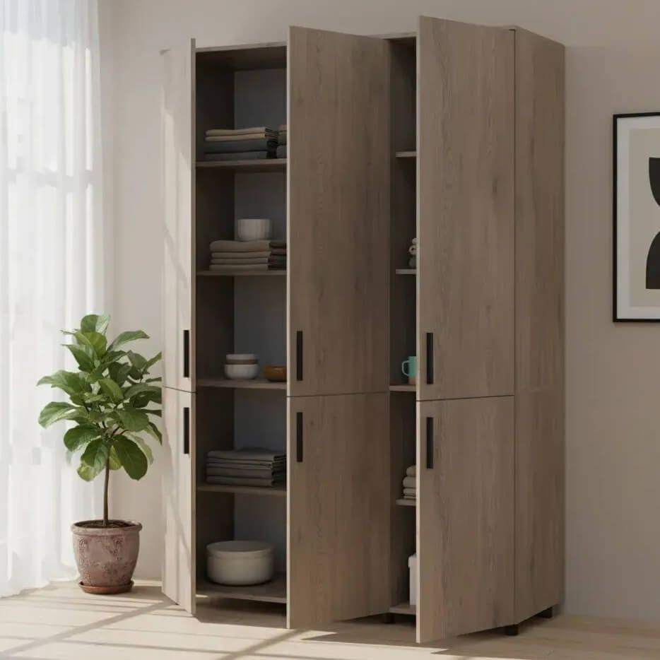 Шкаф распашной Торн Doros (Дорос) 3 ДСП (полки) 135х51,6х200 см кремона канноло 44900476 фото мебель