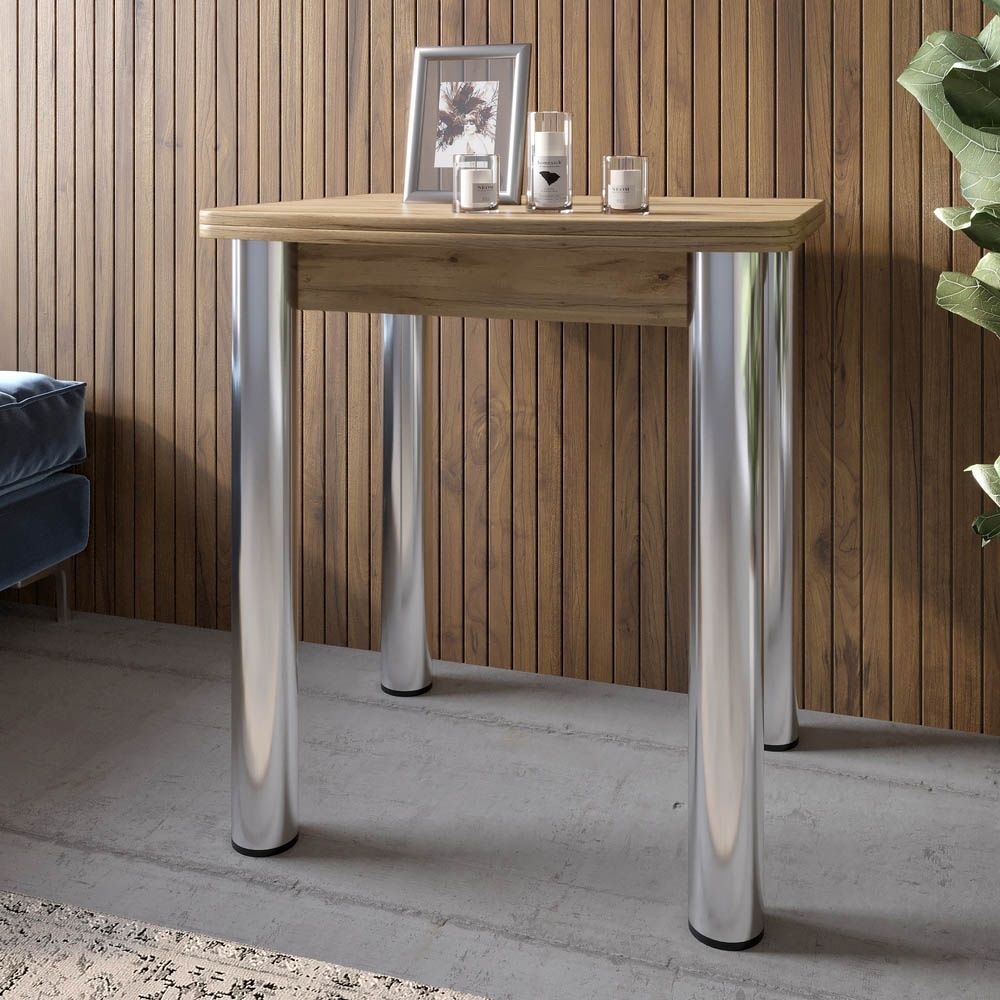 Стол обеденный раскладной LION Нота Мини 60x70/70x120 дуб артизан 17622 фото мебель