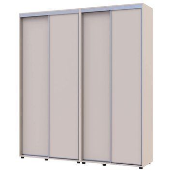 Шафа-купе Сігма Слім Doros (Дорос) 2+2 ДСП 190х45х214,4 см кашемір 42005584 фото меблі