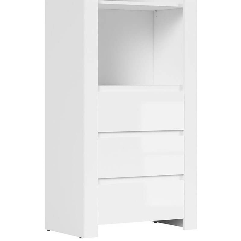 Стелаж REG3S HOLTEN BRW білий / дуб вотан / білий глянець S440-REG3S-BI/DWO/BIP фото меблі