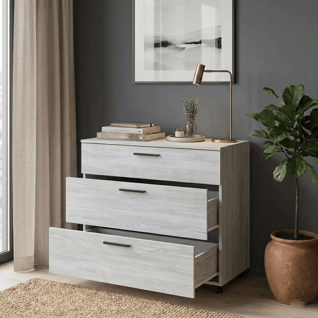 Комод Торн Doros (Дорос) 3Ш 90х51,6х80 см сосна натти 41510155 фото мебель