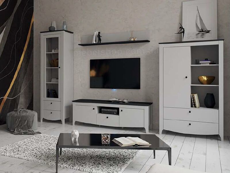 Тумба KOM1D2S Карина Гербор пепельный / антрацит 20006724 фото мебель