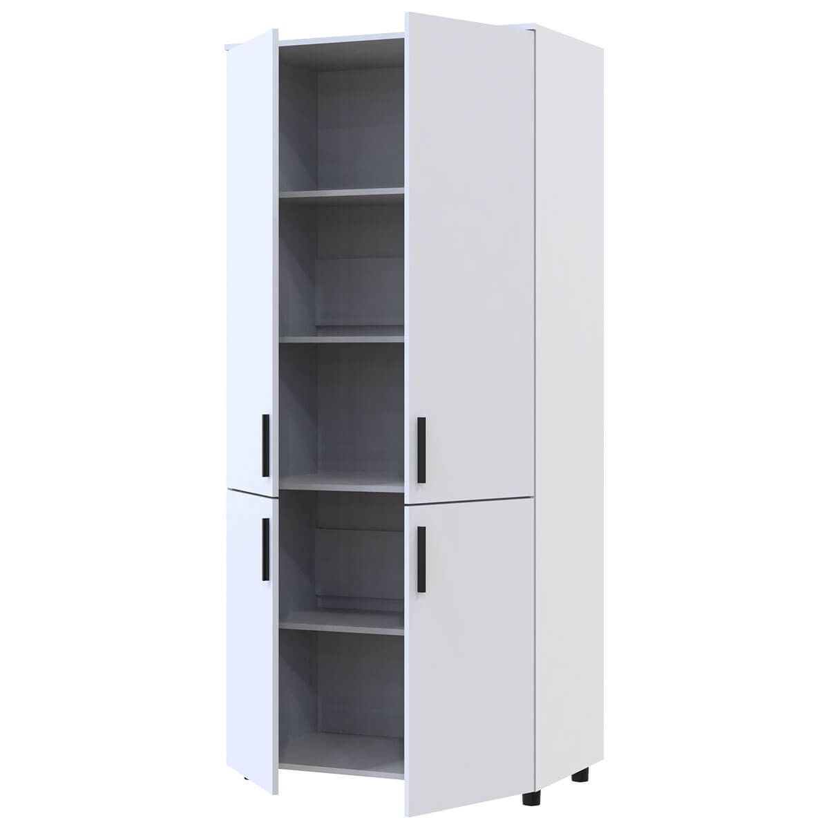 Шафа розпашна Торн Doros (Дорос) 2 ДСП (полиці) 90х51,6х200 см білий 44900436 фото меблі