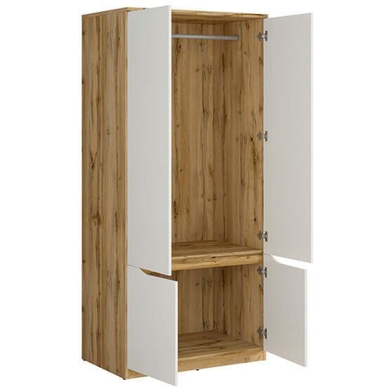 Спальня NUIS BRW дуб вотан / білий глянець S396-BEDROOM-DWO/BIP фото меблі