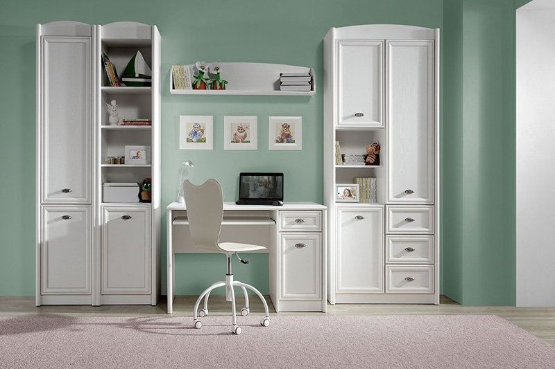 Стіл письмовий BIU1D1S Салерно Гербор білий 20005995 фото меблі