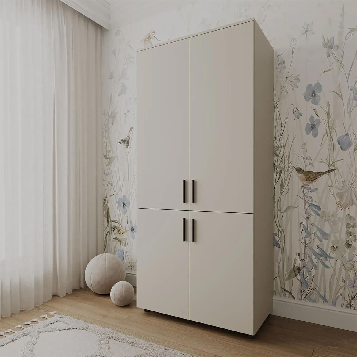Шафа розпашна Торн Doros (Дорос) 2 ДСП (полиці) 90х51,6х200 см кашемір 44900448 фото меблі