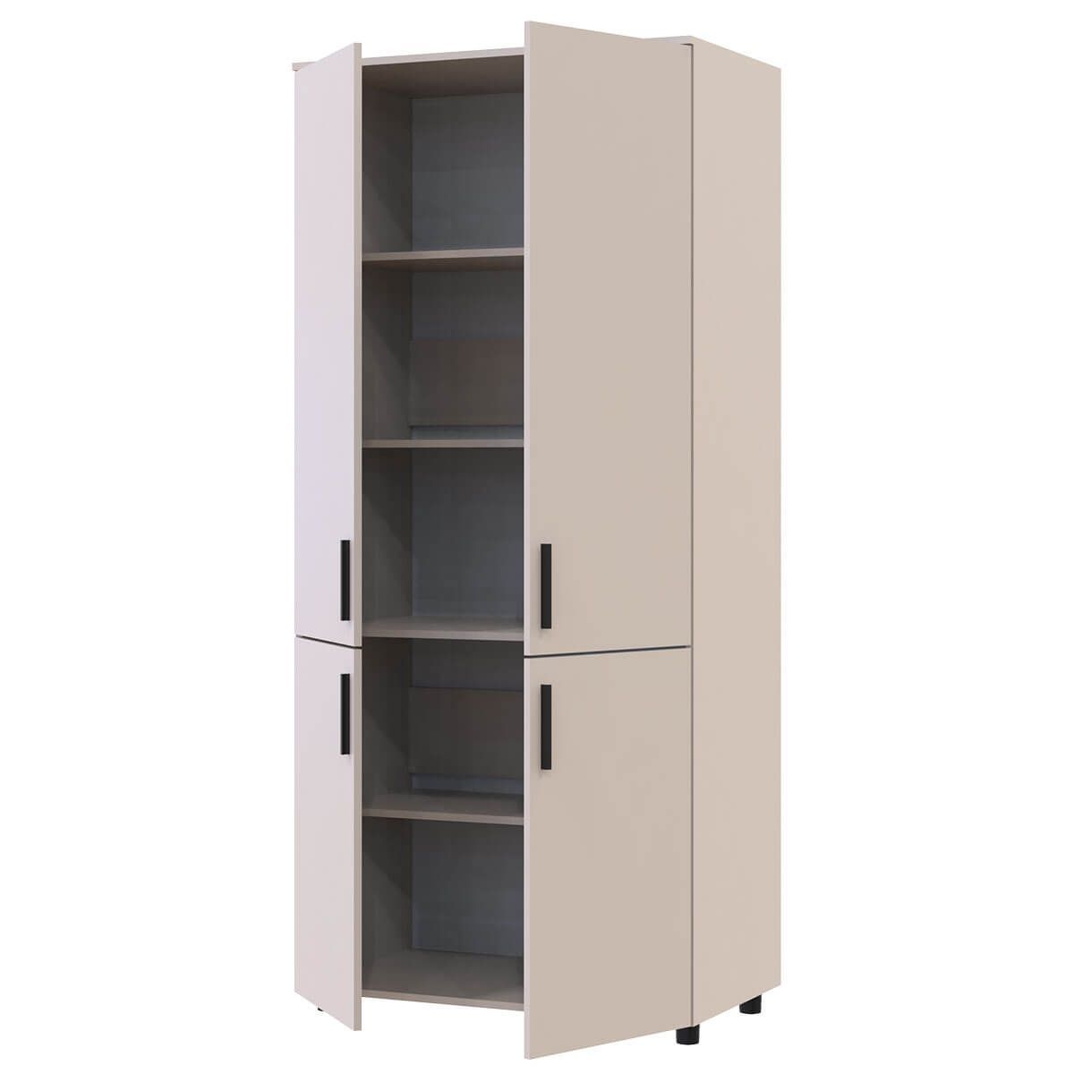 Шафа розпашна Торн Doros (Дорос) 2 ДСП (полиці) 90х51,6х200 см кашемір 44900448 фото меблі