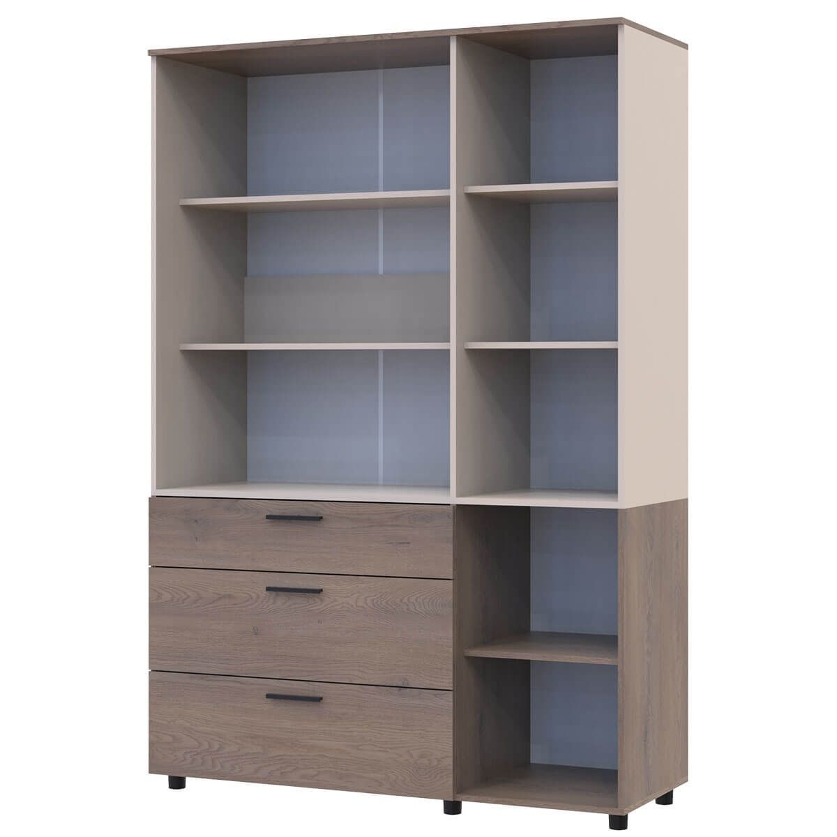 Шкаф распашной Торн Doros (Дорос) 3 ДСП/3Ш (полки) 135х51,6х200 см кремона канноло / кашемир 44900502 фото мебель