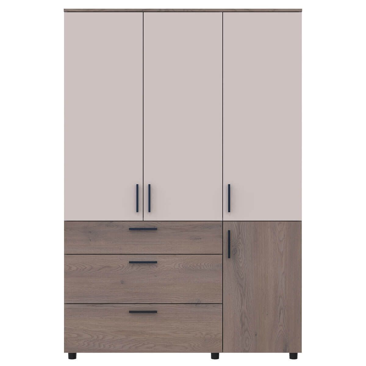 Шкаф распашной Торн Doros (Дорос) 3 ДСП/3Ш (полки) 135х51,6х200 см кремона канноло / кашемир 44900502 фото мебель