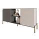 Комод открытый на золотых металлических ножках LION Грей 154x38x76,5 см 18524 фото 2