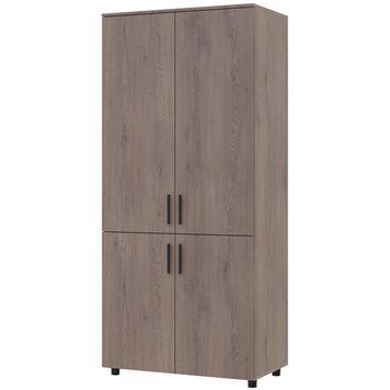 Шафа розпашна Торн Doros (Дорос) 2 ДСП (полиці) 90х51,6х200 см кремона канноло 44900428 фото меблі