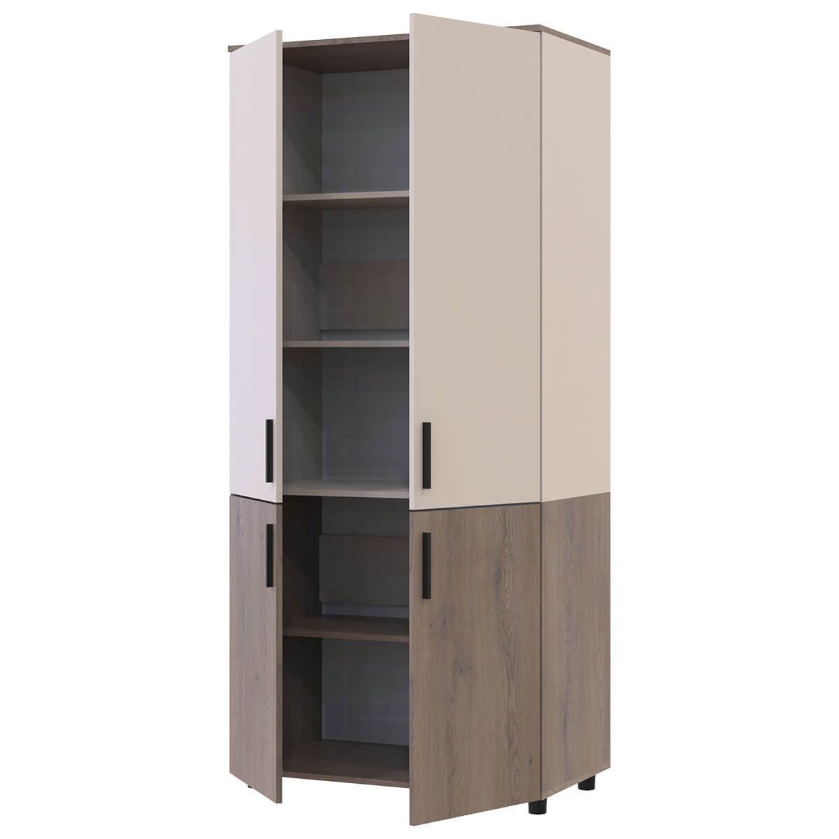 Шафа розпашна Торн Doros (Дорос) 2 ДСП (полиці) 90х51,6х200 см кремона канноло / кашемір 44900452 фото меблі
