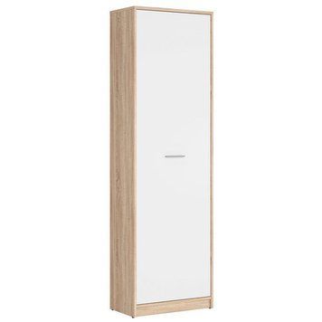 Пенал REG1D NEPO PLUS BRW дуб сонома / білий S435-REG1D-DSO/BI фото меблі