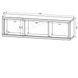 На фото схема з розмірами полиці вітальні Каспіан БРВ (ВМК)