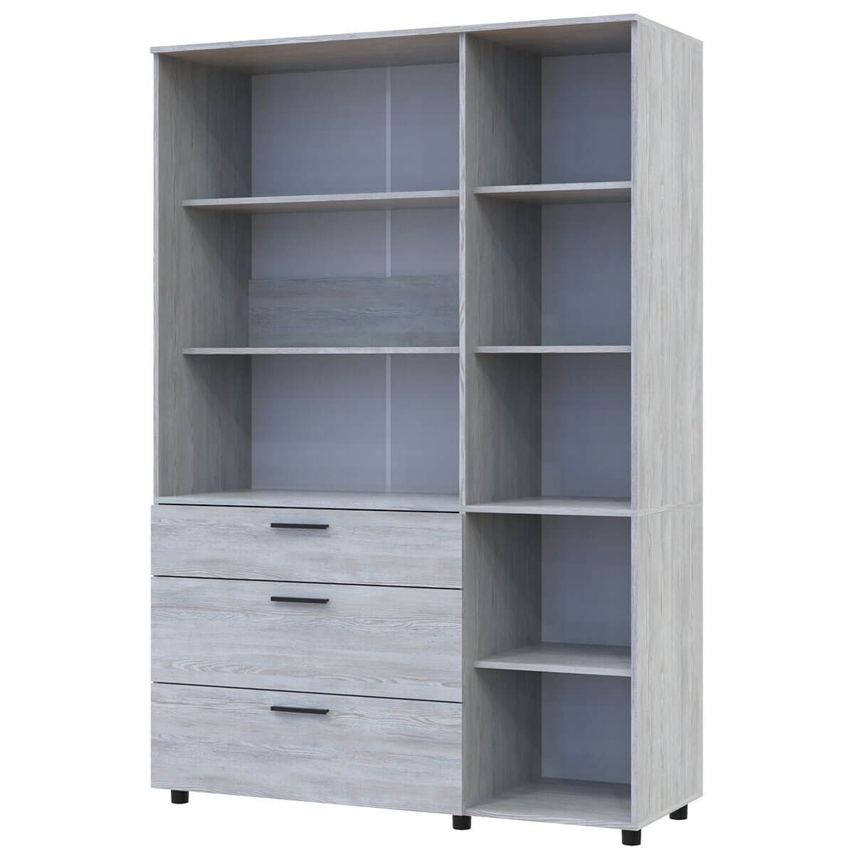Шкаф распашной Торн Doros (Дорос) 3 ДСП/3Ш (полки) 135х51,6х200 см сосна натти 44900482 фото мебель