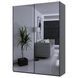 На фото шафа-купе G-Кайзер Doros (Дорос) 2 Дзеркала 180х60х240 графіт
