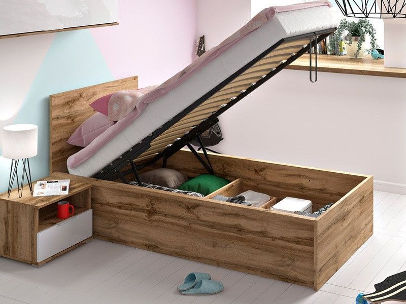 Детская TETRIX / ZELE BRW дуб вотан / белый глянец S442-S383-KIDS-DWO/BIP фото мебель