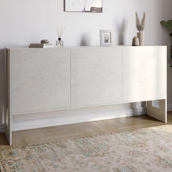 Комод-2 з 3 дверима LION Нобу 160х34х80 см бетон Style 18242 фото меблі