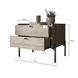 Тумба приліжкова LION Wood з двома шухлядами на чорних металевих ніжках 50х44х40 см 17779 фото 3