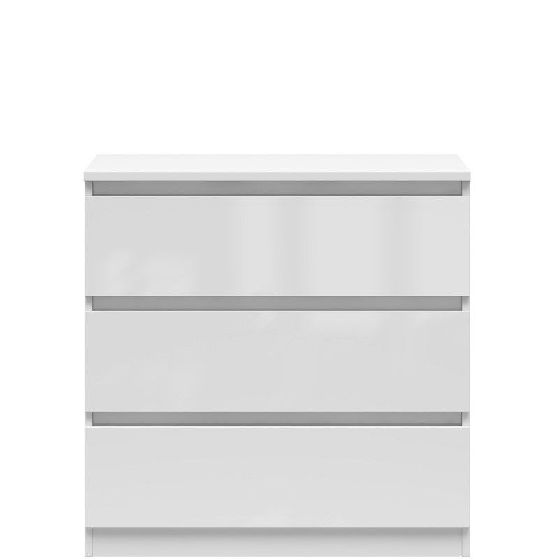 Комод KOM3S TETRIX BRW білий глянець S442-KOM3S-BIP фото меблі