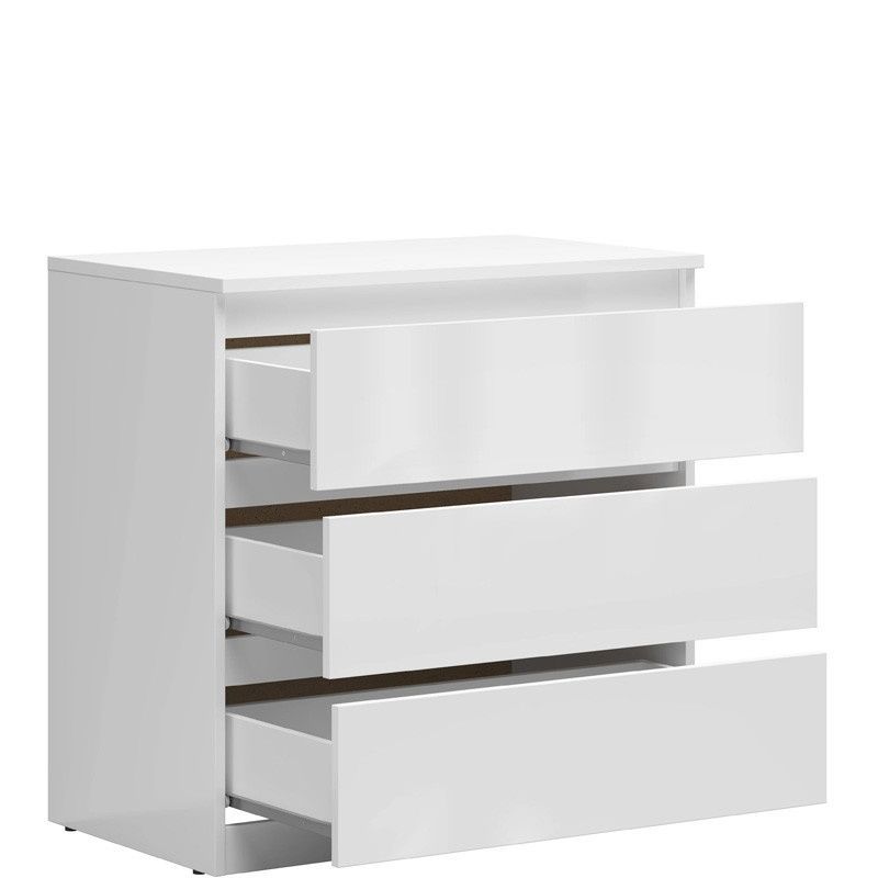 Комод KOM3S TETRIX BRW білий глянець S442-KOM3S-BIP фото меблі