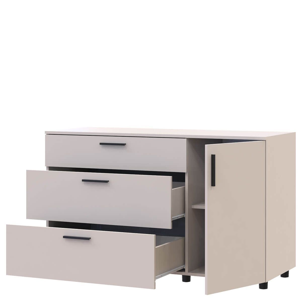 Комод Торн Doros (Дорос) 3Ш/1Д 135х51,6х80 см кашемір 41510187 фото меблі