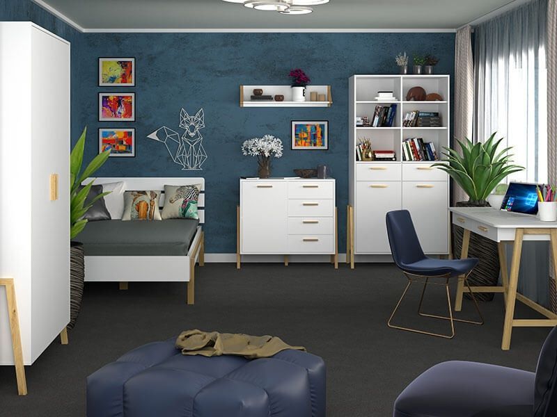 Стол письменный 2S/120 БЕЛЛЬ ВМВ / BELLE VMV белый VMV6761-BL фото мебель