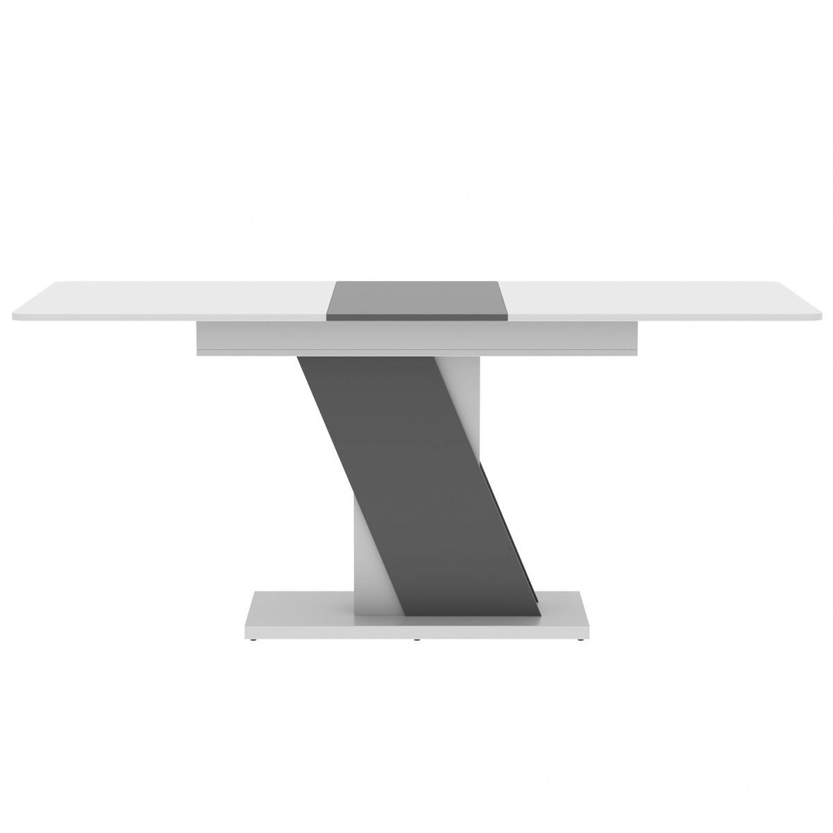 Стіл розсувний Неман ТЕЧ білий / графіт 442303 фото меблі