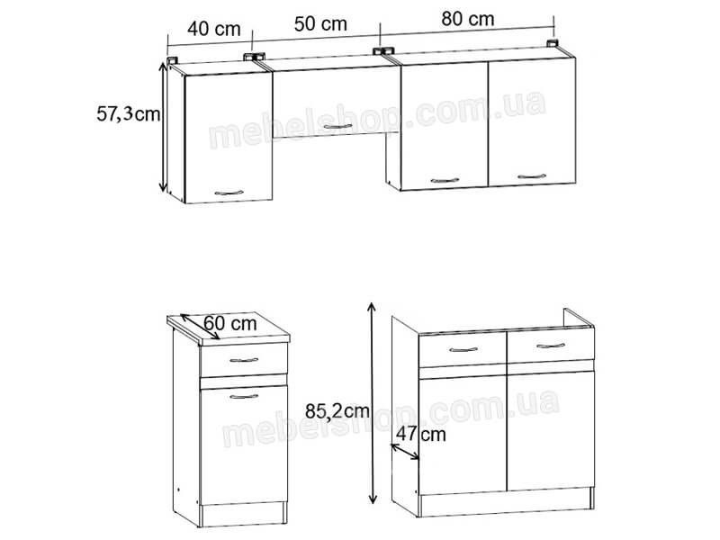 Кухня 170 ZBL JUNONA LINE BRW венге / дуб сонома K24-JUNONA_MODUL_WER_2/170_ZBL-WE/DSO/DSO фото меблі