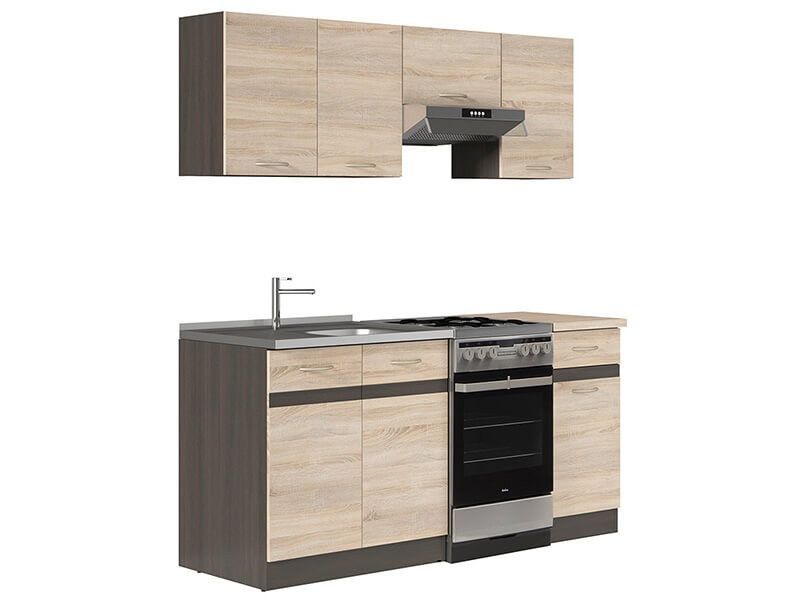 Кухня 170 ZBL JUNONA LINE BRW венге / дуб сонома K24-JUNONA_MODUL_WER_2/170_ZBL-WE/DSO/DSO фото меблі