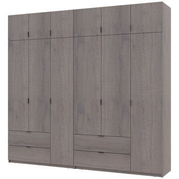 На фото шафа з антресоллю Лукас Doros (Дорос) 3+3 ДСП 255х50х240 см канноло