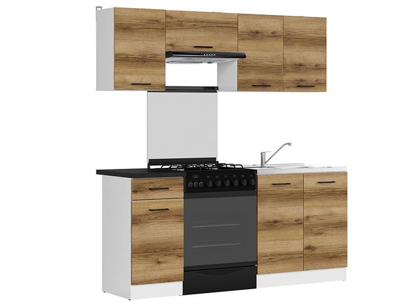 Кухня 180 ZBL JUNONA LINE BRW білий / дуб делано світлий K24-JUNONA_MODUL_WER_2/180_ZBL-BI/DDJ/LMC фото меблі