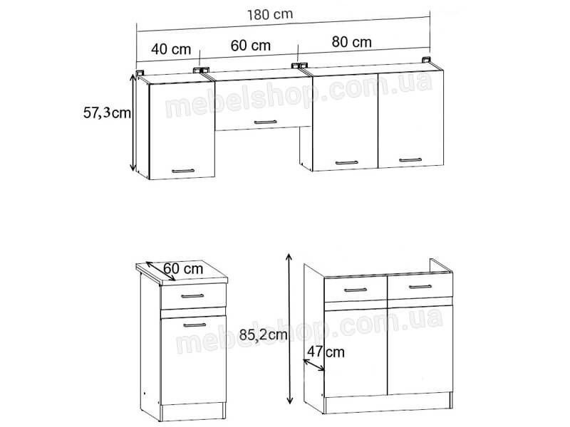 Кухня 180 ZBL JUNONA LINE BRW білий / дуб делано світлий K24-JUNONA_MODUL_WER_2/180_ZBL-BI/DDJ/LMC фото меблі
