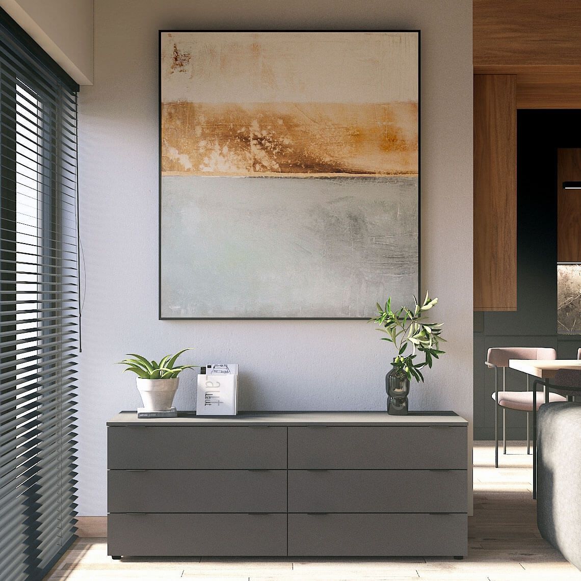 Комод Рон 9 Doros (Дорос) 6 шухляд 160х38х62 см графіт 41516176 фото меблі