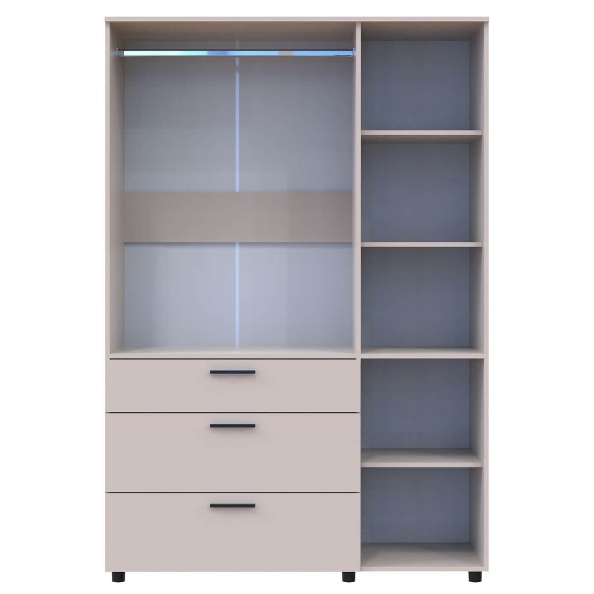 Шафа для одягу Торн Doros (Дорос) 3 ДСП/3Ш (штанга) 135х51,6х200 см кашемір 44900497 фото меблі