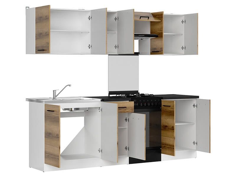 Кухня 230 ZBL JUNONA LINE BRW білий / дуб делано світлий K24-JUNONA_MODUL_WER_2/230_ZBL-BI/DDJ/LMC фото меблі