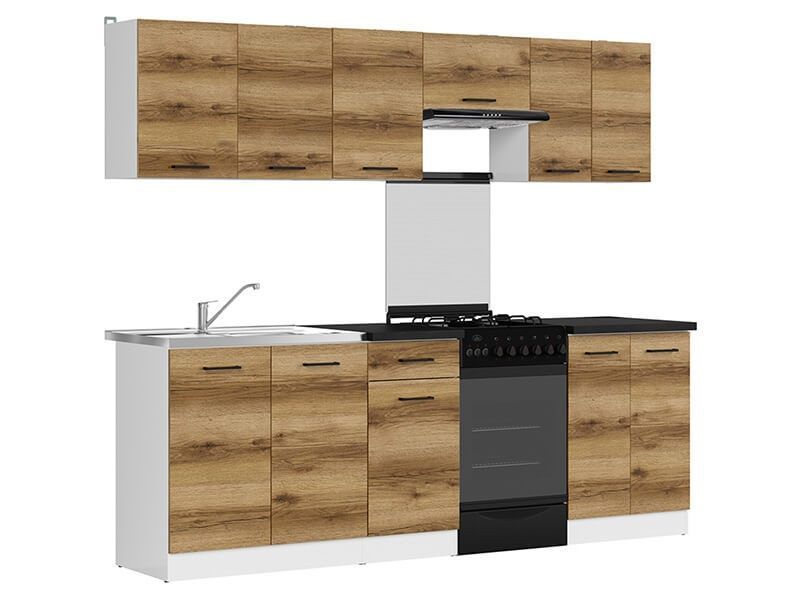 Кухня 230 ZBL JUNONA LINE BRW білий / дуб делано світлий K24-JUNONA_MODUL_WER_2/230_ZBL-BI/DDJ/LMC фото меблі