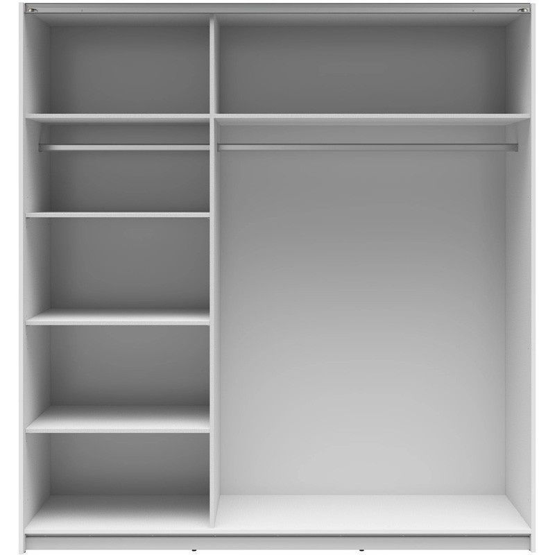Шафа-купе із дзеркалом SZF/183/M TETRIX BRW білий глянець S442-SZF/183/M-BIP фото меблі