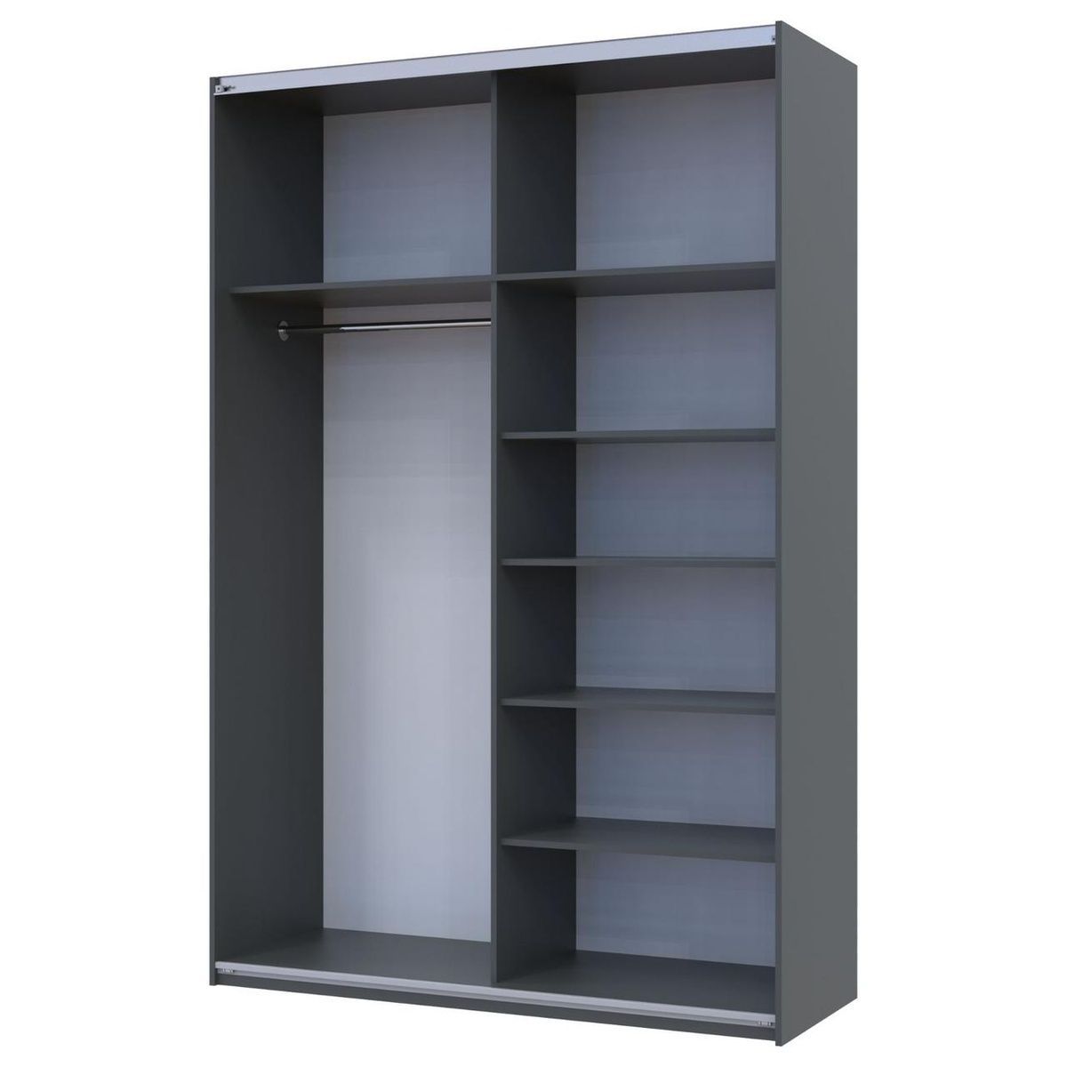 Шафа-купе G-Кайзер Doros (Дорос) 2 ДСП 160х60х240 графіт 42005085 фото меблі