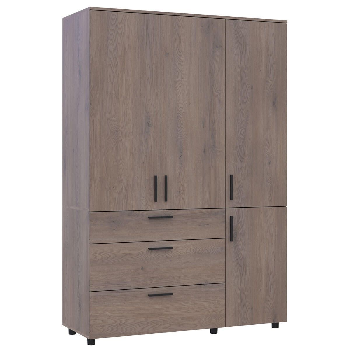 Шкаф для одежды Торн Doros (Дорос) 3 ДСП/3Ш (штанга) 135х51,6х200 см кремона канноло 44900477 фото мебель