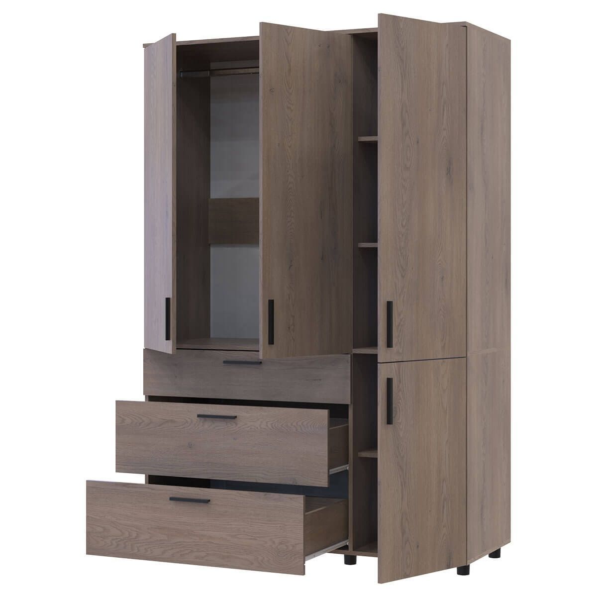 Шкаф для одежды Торн Doros (Дорос) 3 ДСП/3Ш (штанга) 135х51,6х200 см кремона канноло 44900477 фото мебель