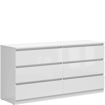Комод KOM6S TETRIX BRW білий глянець S442-KOM6S-BIP фото меблі