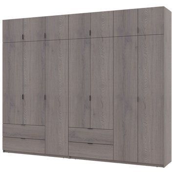 На фото шафа з антресоллю Лукас Doros (Дорос) 3+4 ДСП 295х50х240 см канноло