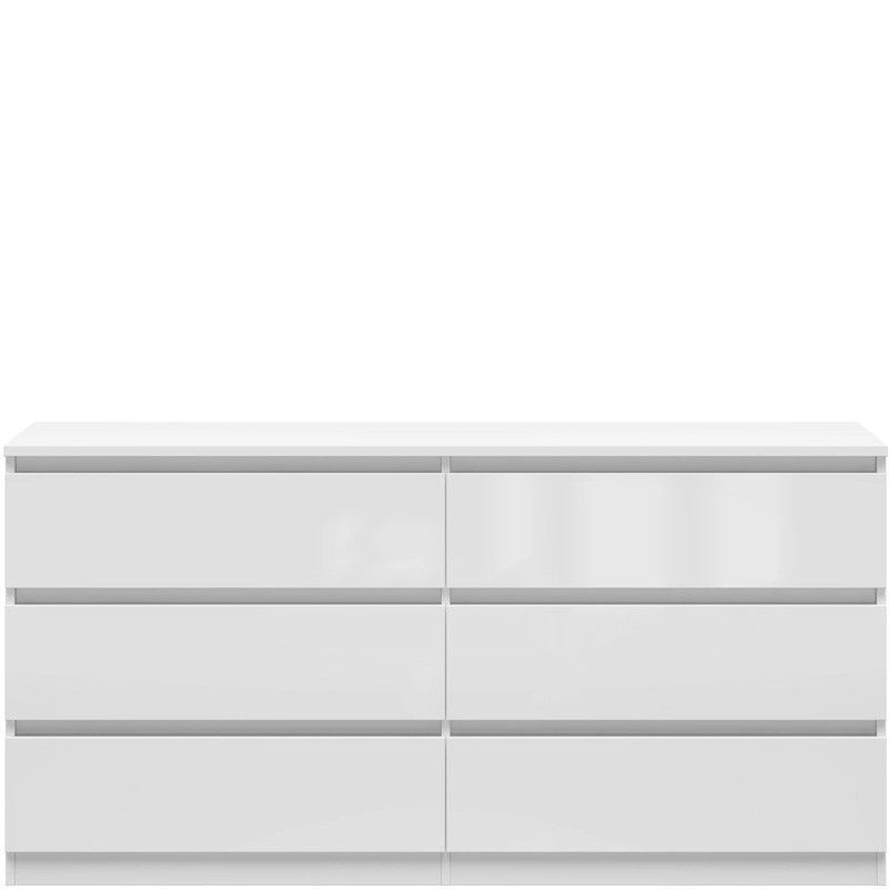 Комод KOM6S TETRIX BRW білий глянець S442-KOM6S-BIP фото меблі
