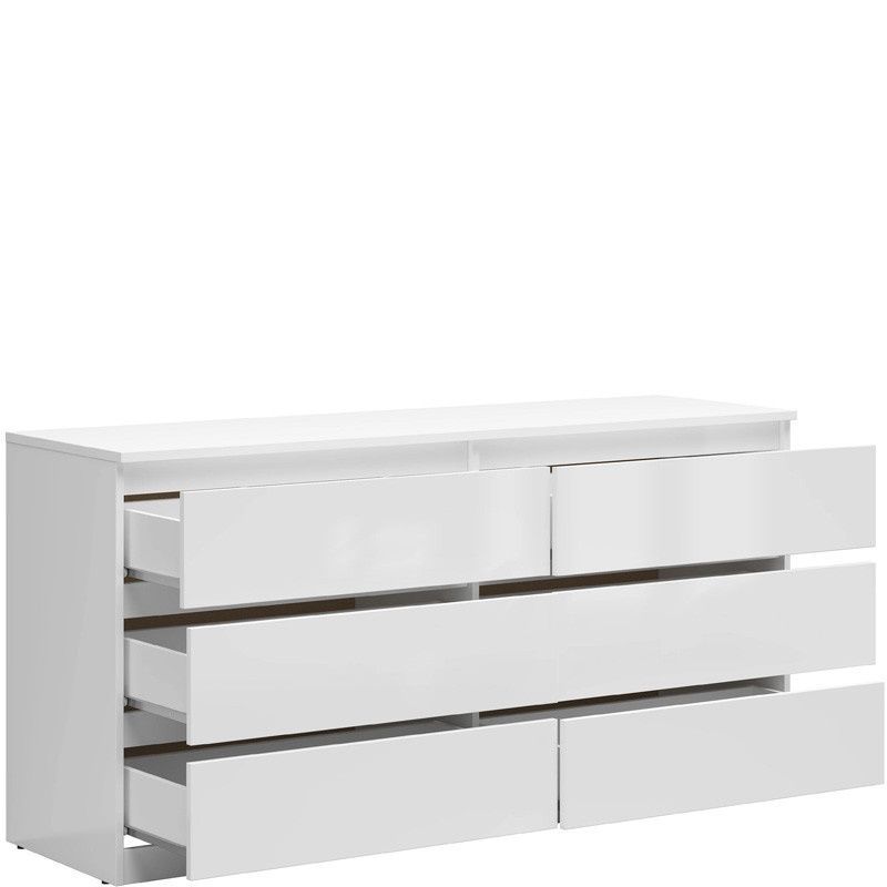 Комод KOM6S TETRIX BRW білий глянець S442-KOM6S-BIP фото меблі