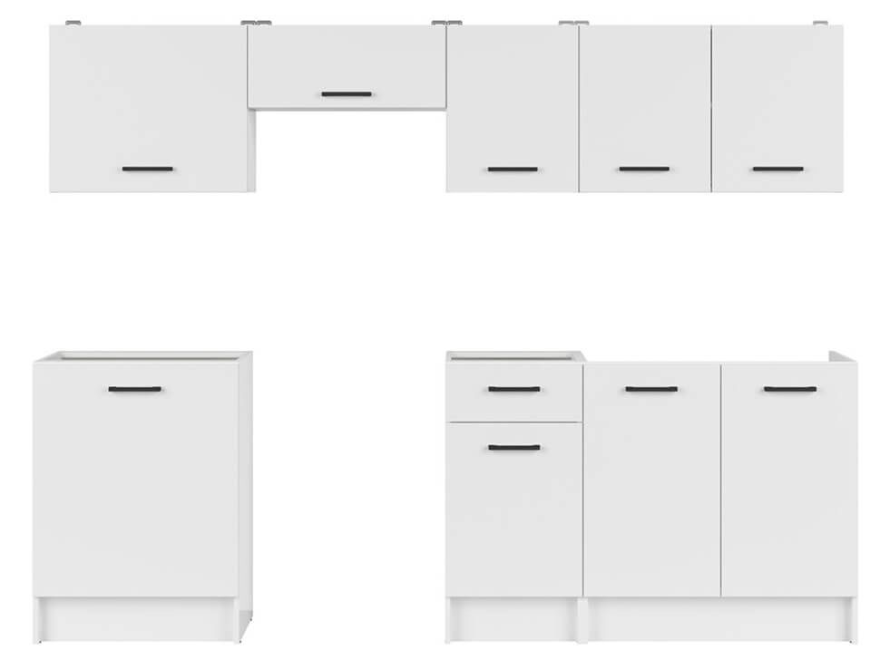 Кухня 240 SARA LINE BRW білий K44-SARA/240-BI/BI фото меблі
