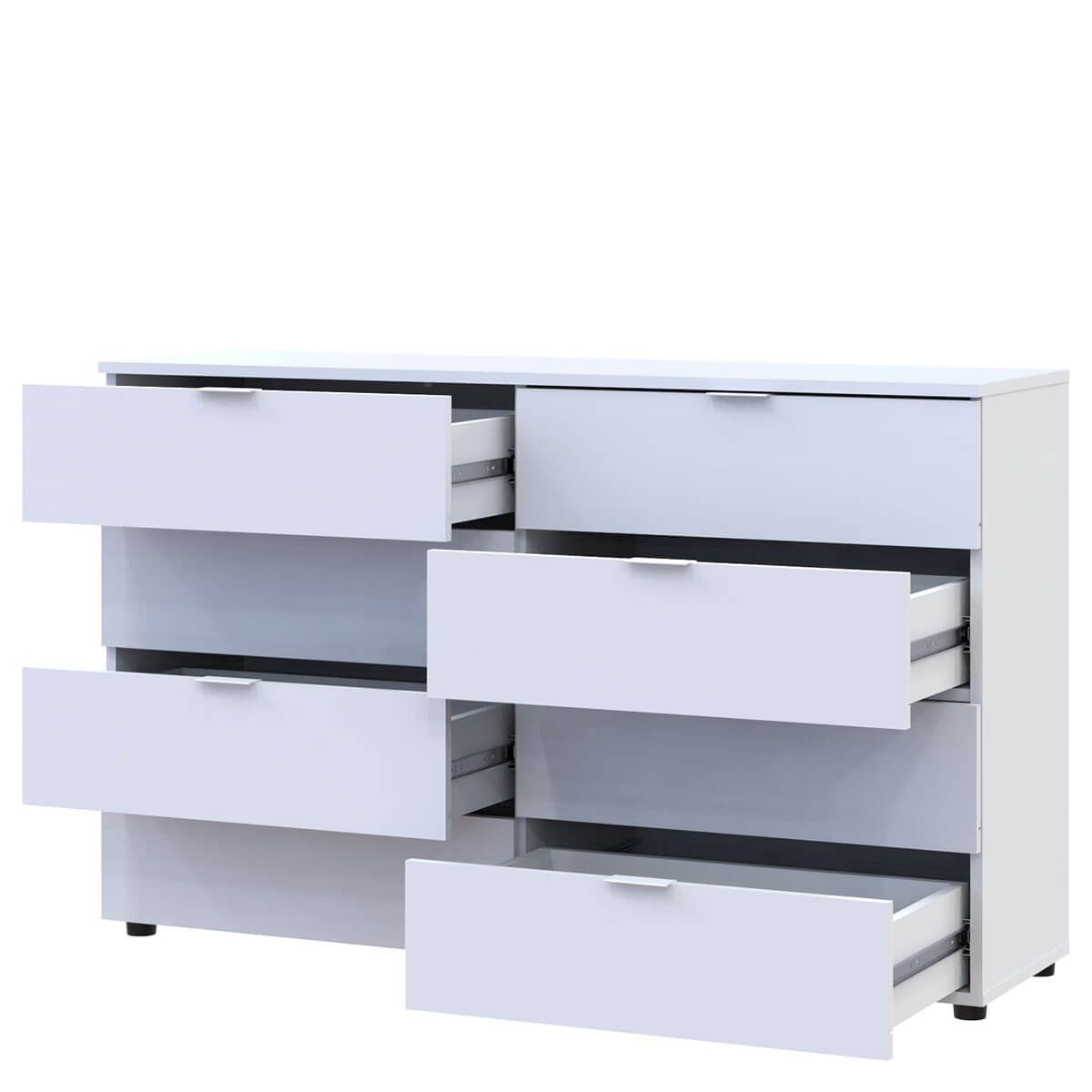 Комод Рон 8 Doros (Дорос) 8 ящиков 130х38х81 см белый 41516172 фото мебель